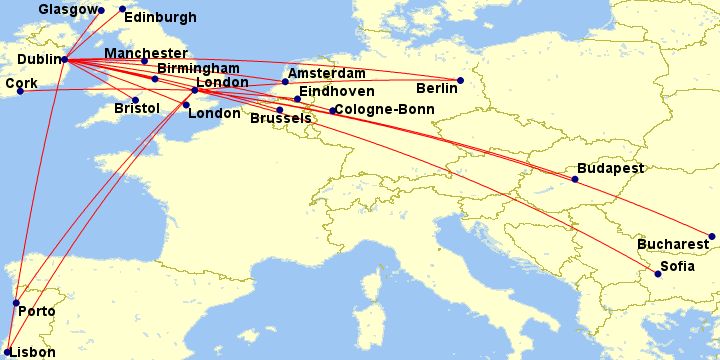 Ryanair, Limited Network, New Routes