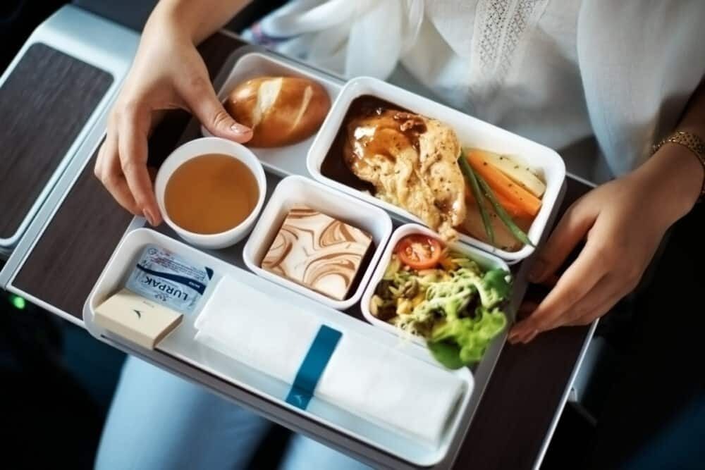 Cathay Pacific premium economy meal