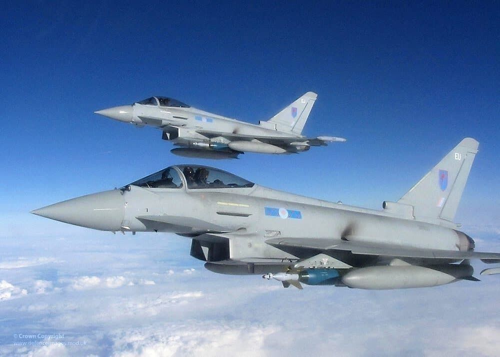 Two Typhoon jets escort Ryanair flight to Stansted