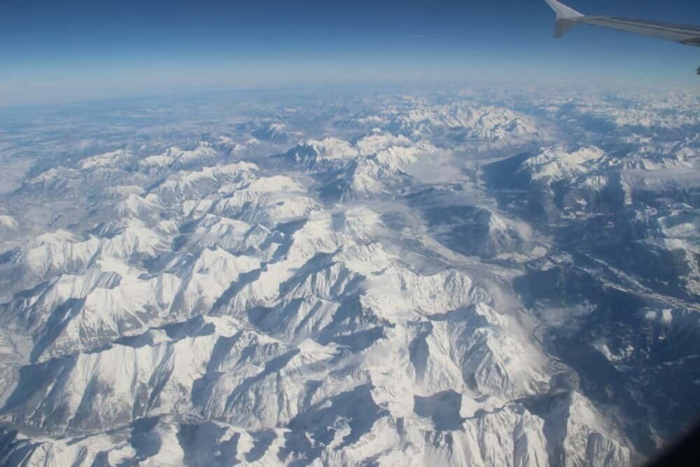 Alps View from Plane