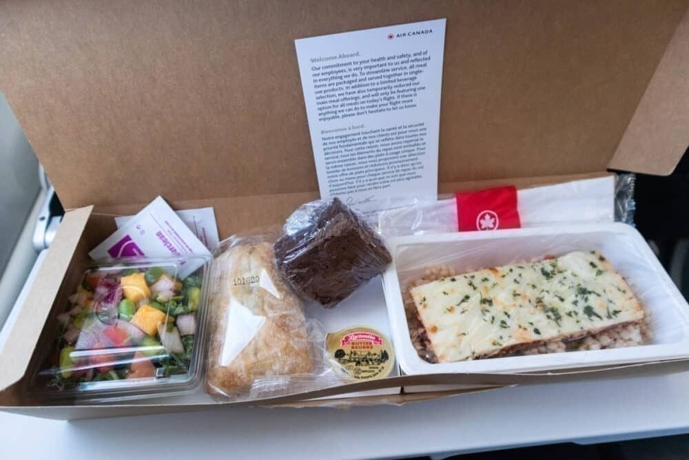 Air Canada inflight meal