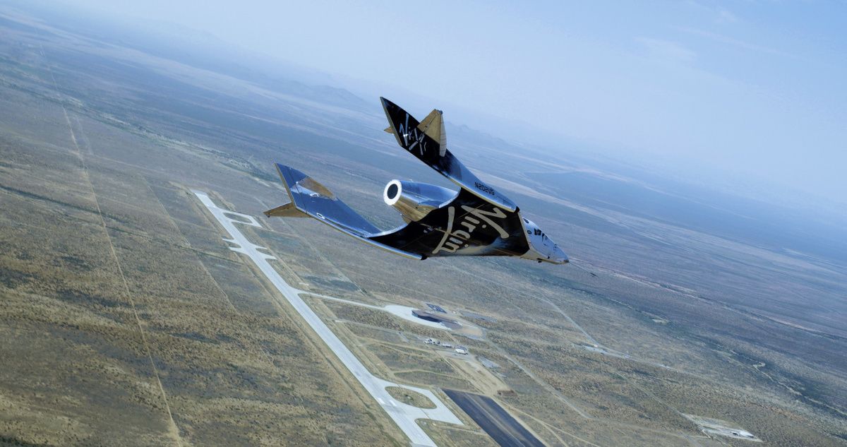 SpaceShipTwo Unity Second Glide Flight over Spaceport America