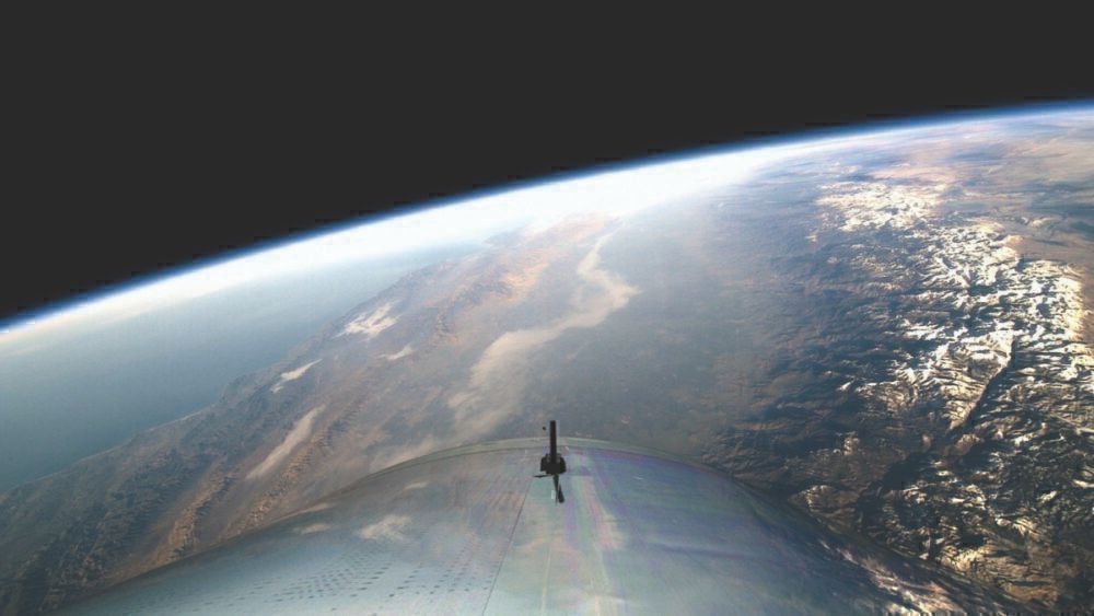 View from Space on Virgin Galactic's First Spaceflight
