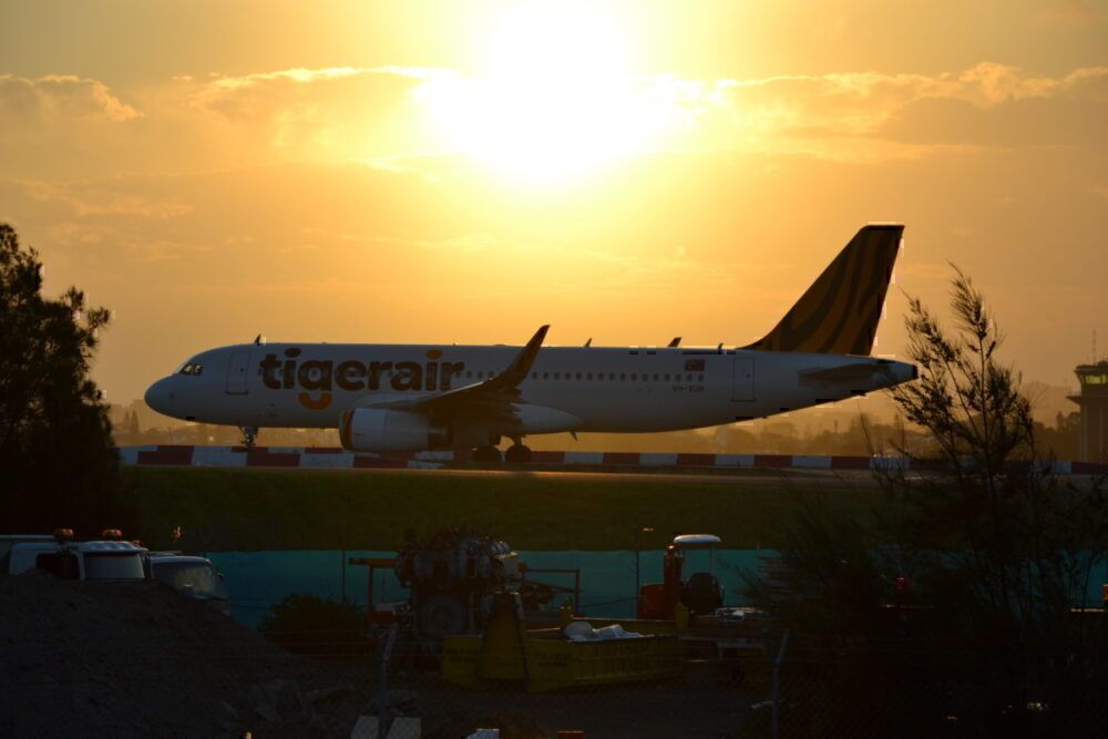 Tigerair sunset