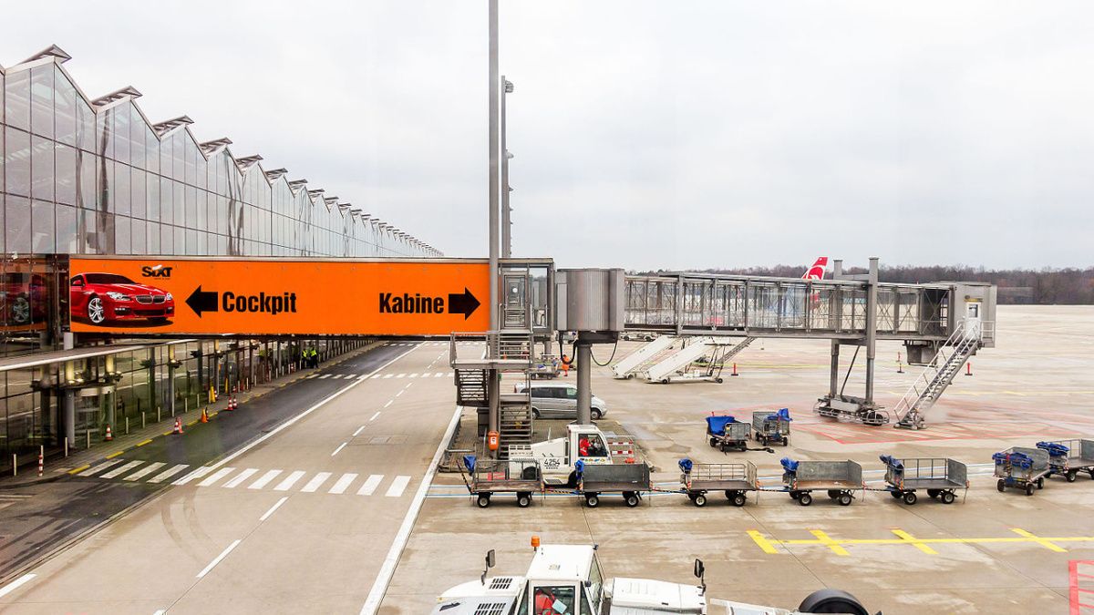 Jet bridge Cologne airport