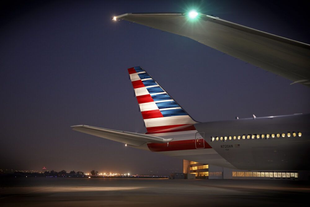 American Airlines 777-300 tail fin