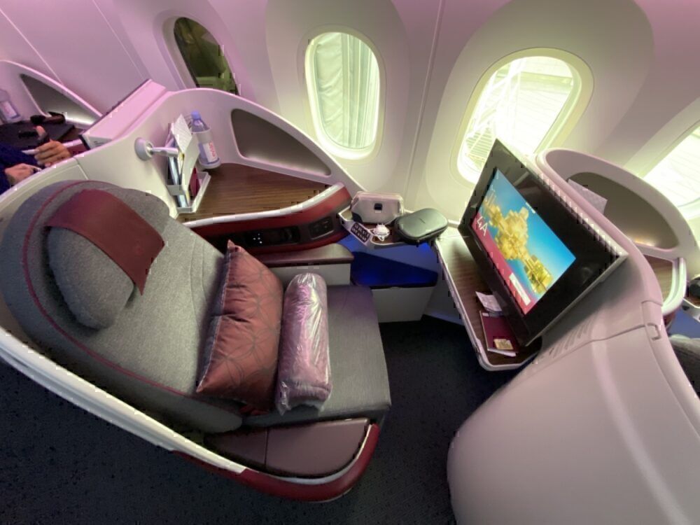 Qatar Airways lie-flat