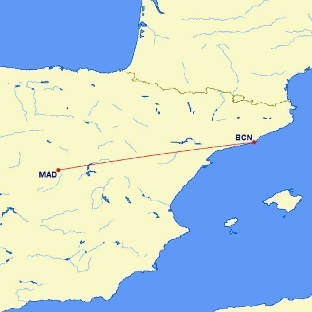 Barcelona Madrid Route Map 