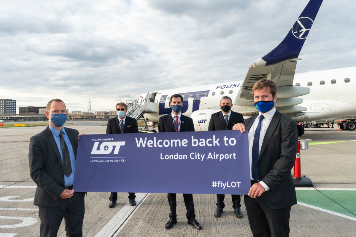 LOT Polish Airlines resumes flights to London City from Vilnius