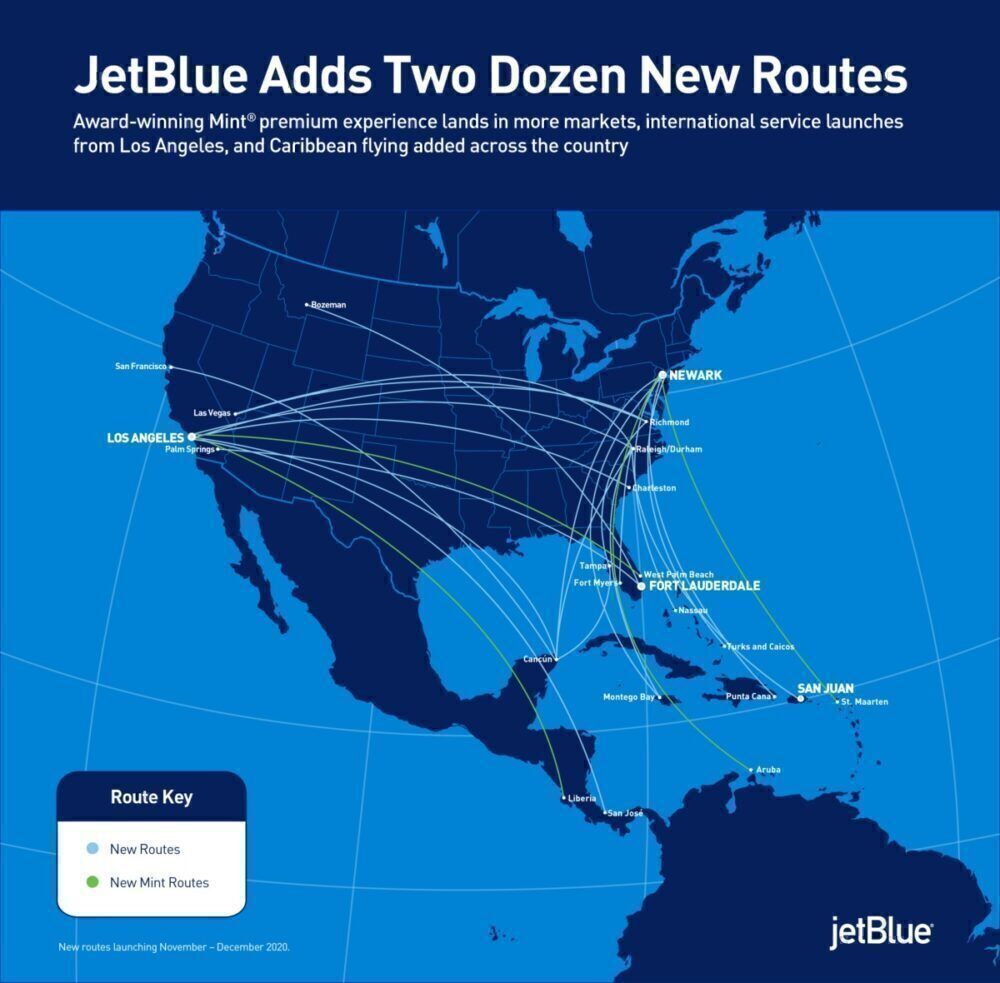JetBlue, New Routes, Aircraft Reactivation