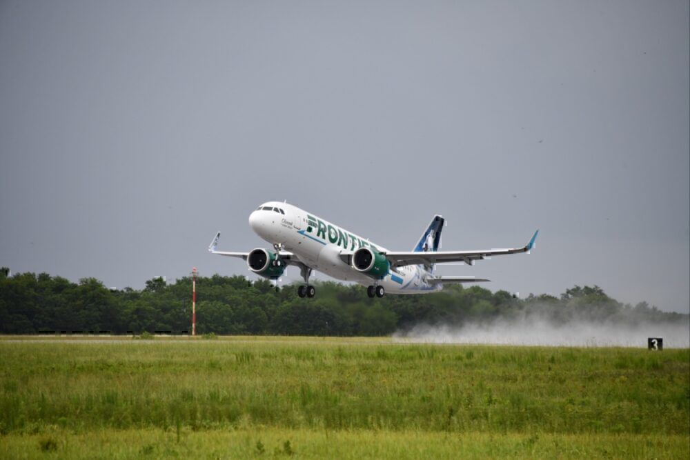 Frontier Airlines take-off 2