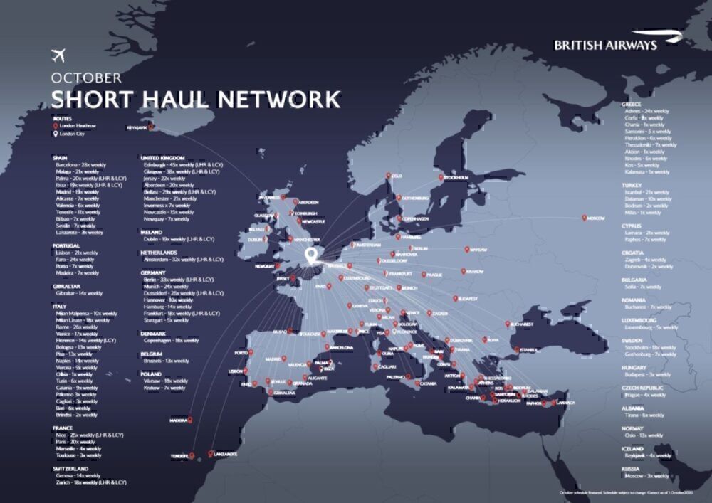 British Airways Network, Short-Haul, Long-Haul