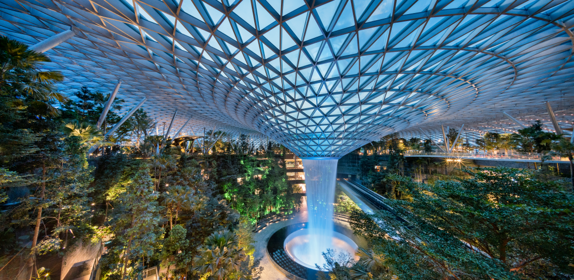 waterfall-singapore-airport