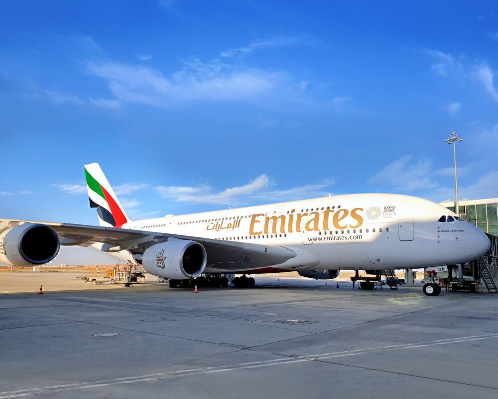 Emirates A380 at Amman