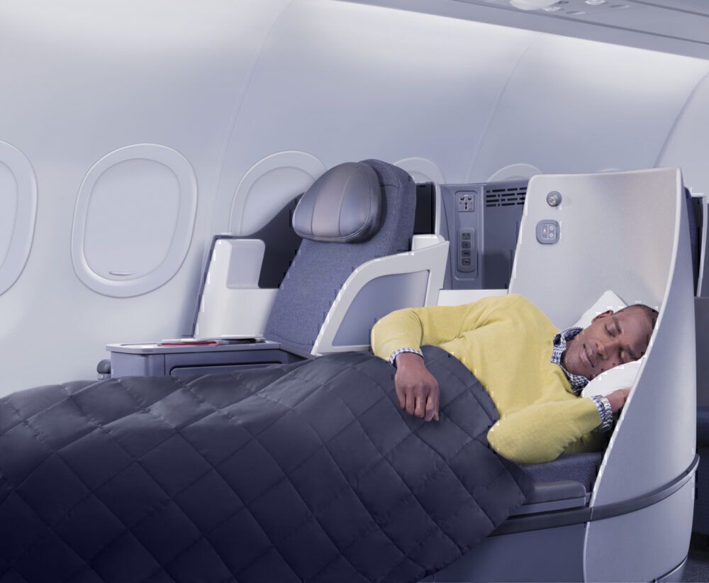 Which us airlines offer lie flat domestic 