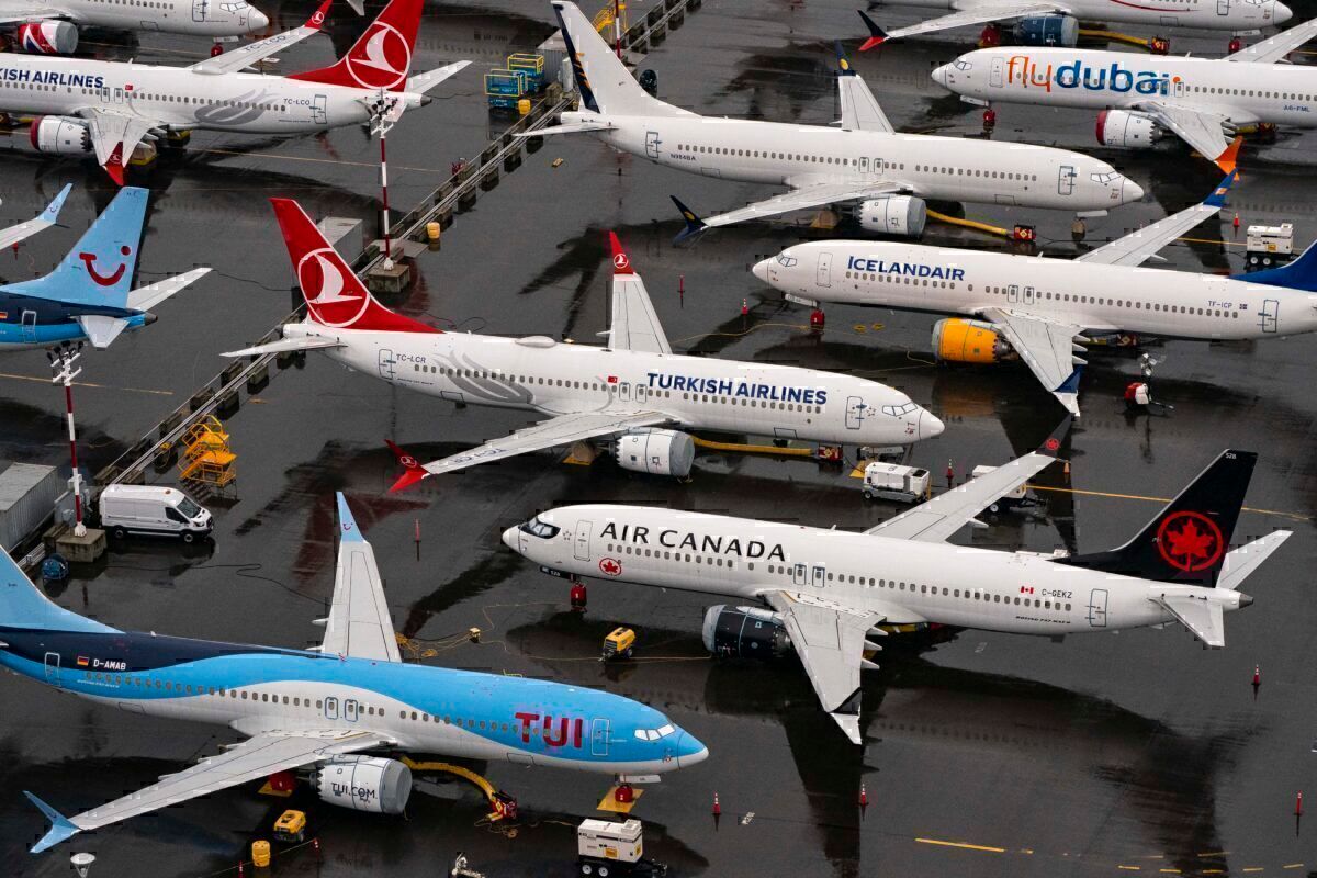 Turkish Airlines parked 737 MAX