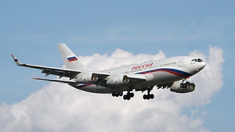 The VIP Il-96 uses the same livery as Russian airline Rossiya. Russia's VIP Il-96