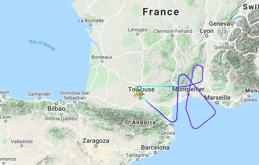 A330neo corsair flight path
