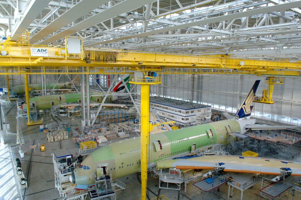 A380 Final Assembly Line in Toulouse France