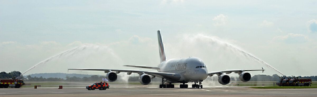 Emirates, Airbus A380, Manchester