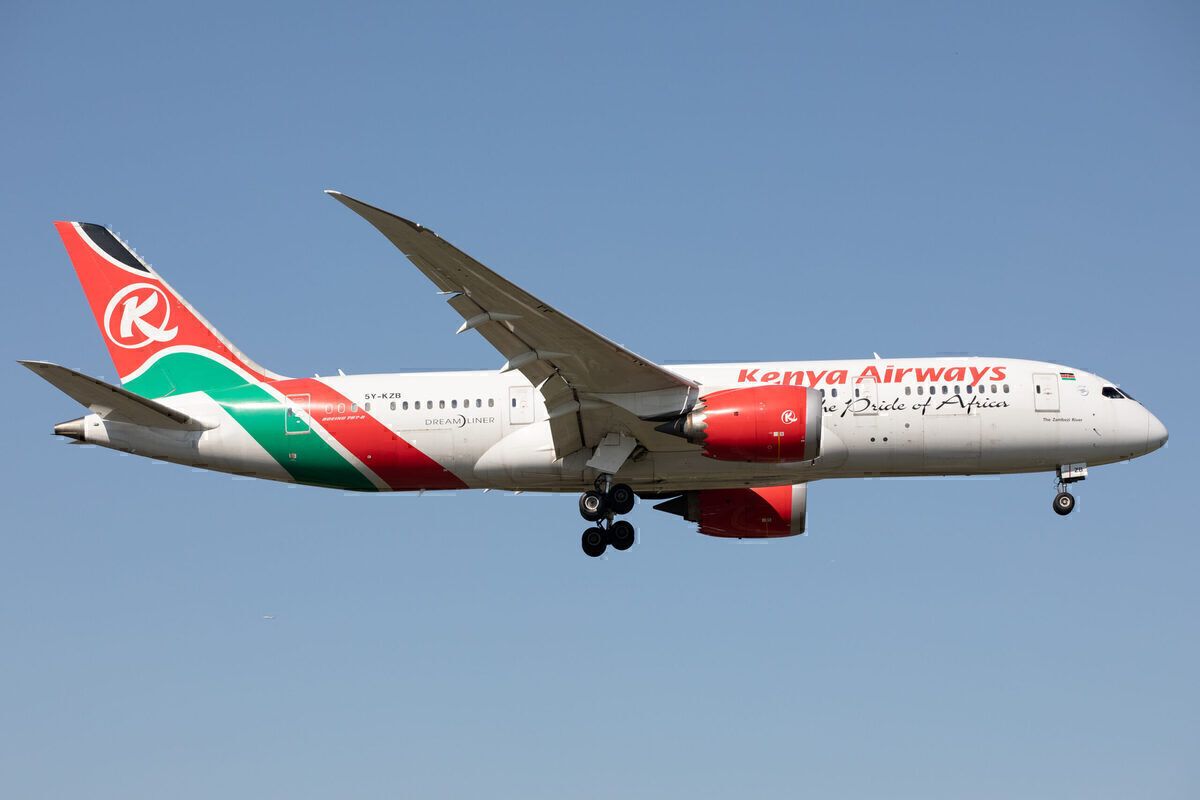 Kenya Airways 787 in flight
