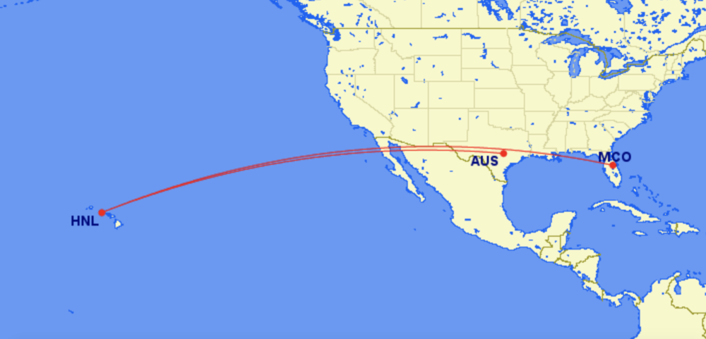 HNL to MCO and HNL to AUS