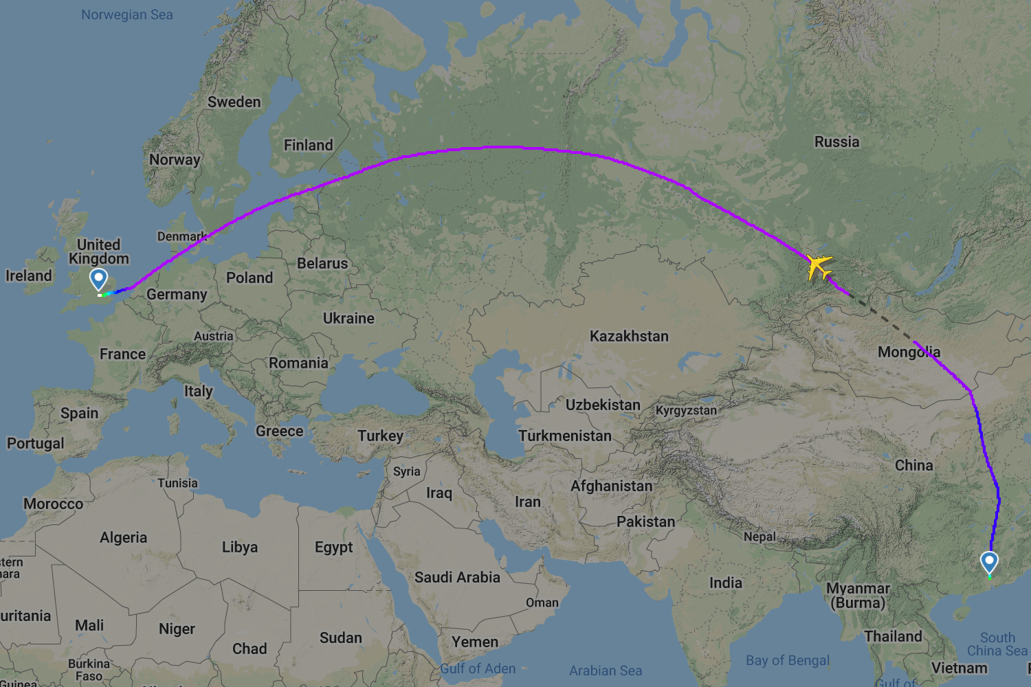 China Southern, Airbus A380, London Heathrow