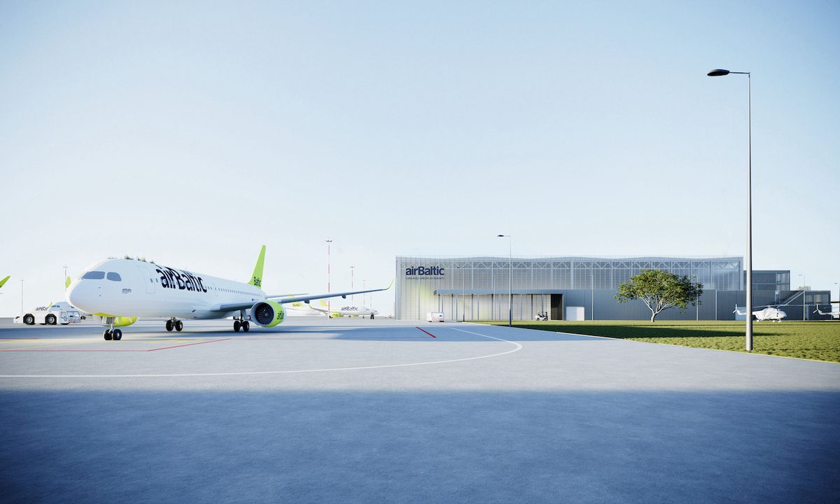 airBaltic, Airbus A220, Maintenance Hangar