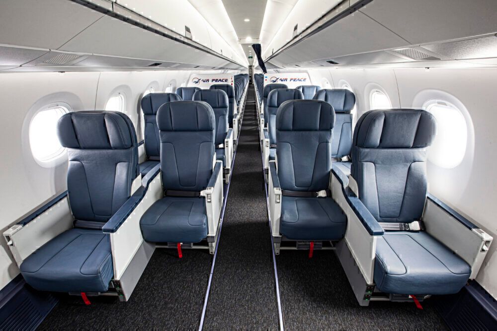 Air Peace Embraer E195 Business Class cabin