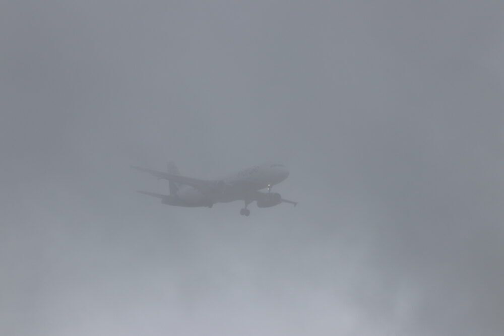 IndiGo plane fog
