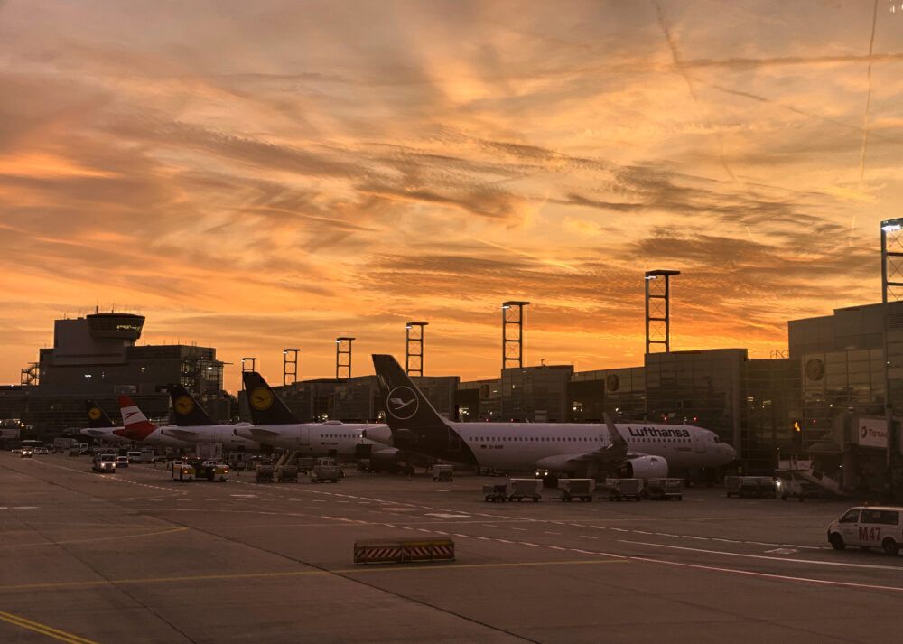 Lufthansa Frankfurt Sunset