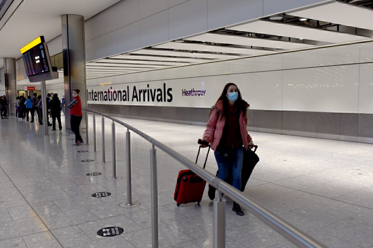 Heathrow mask arrivals testing