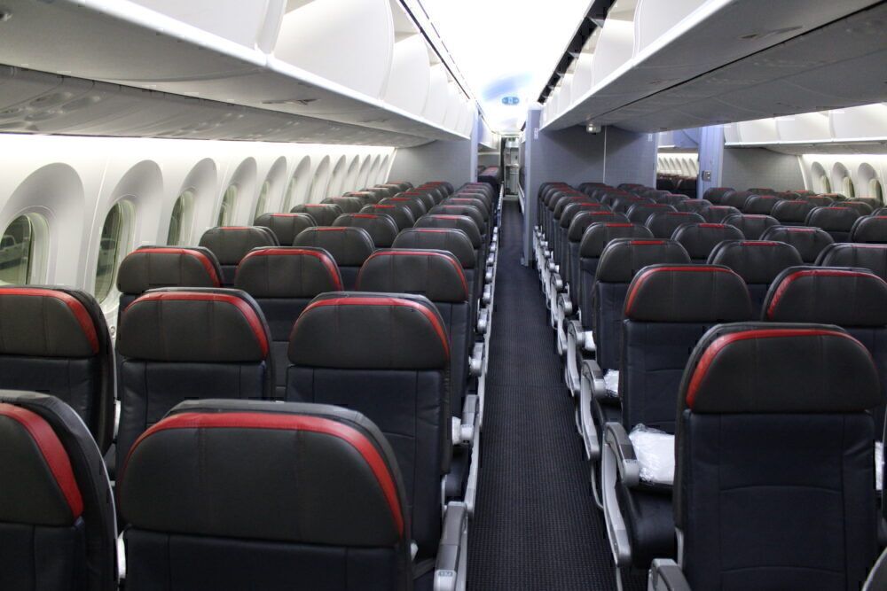 Seats on a 787