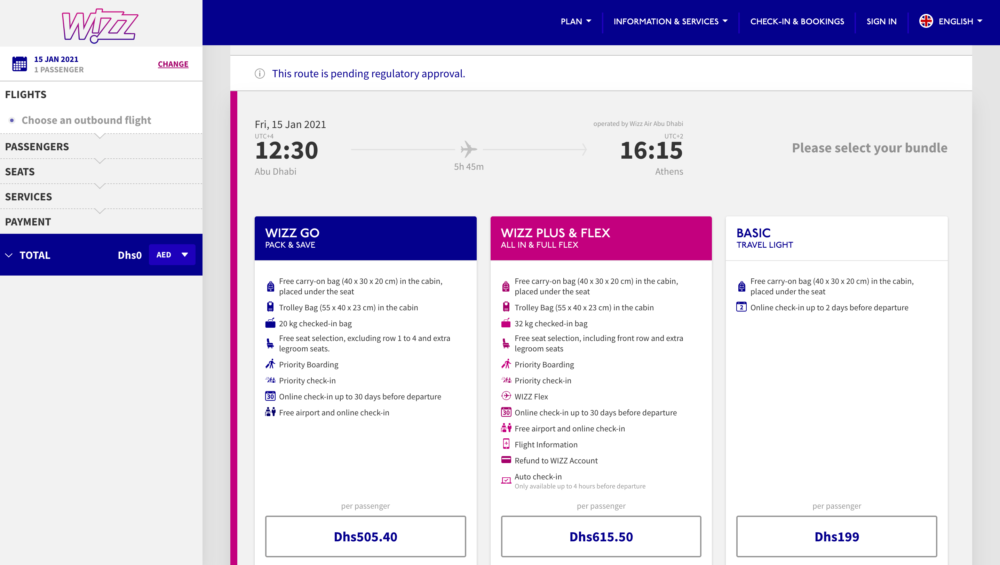 Wizz Air booking