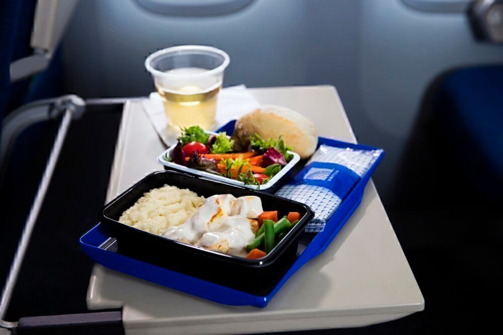 United Airlines onboard catering 
