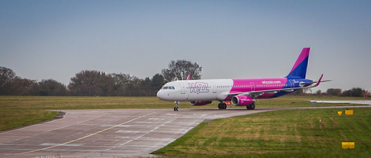 Wizz Air plane runway