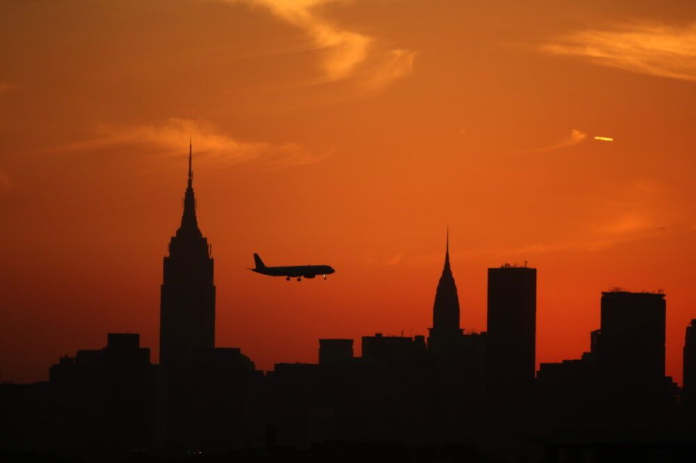Plane Silhouette New York