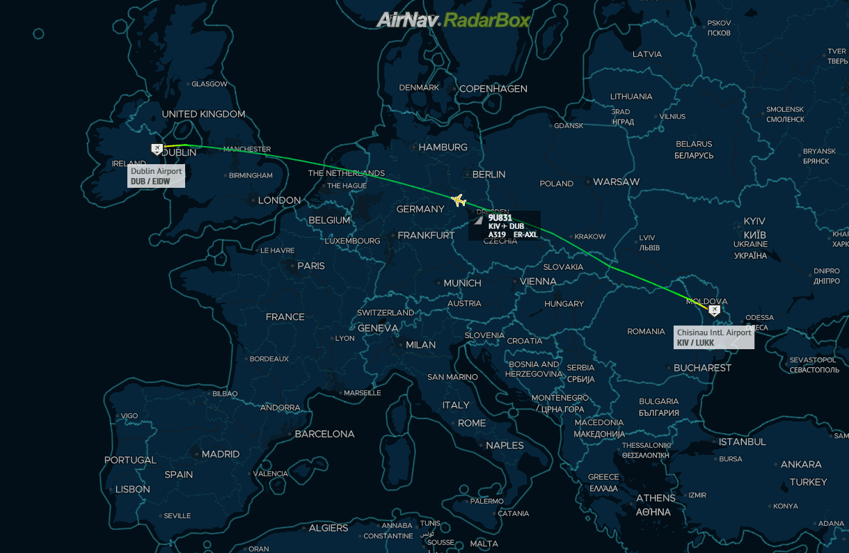 Air Moldova, Airbus A319, Seized
