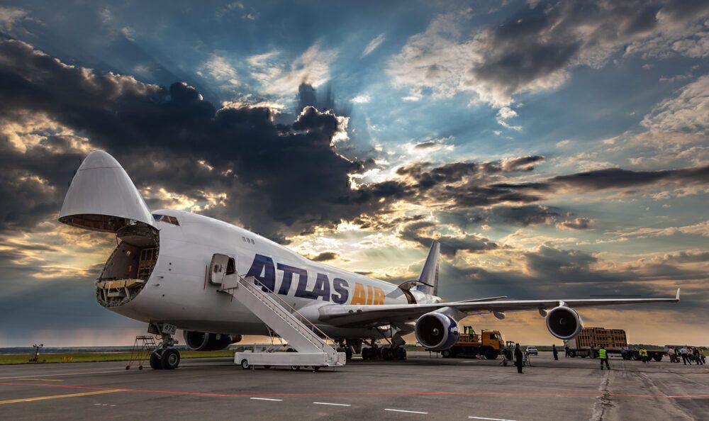Atlas Air 747 nose open