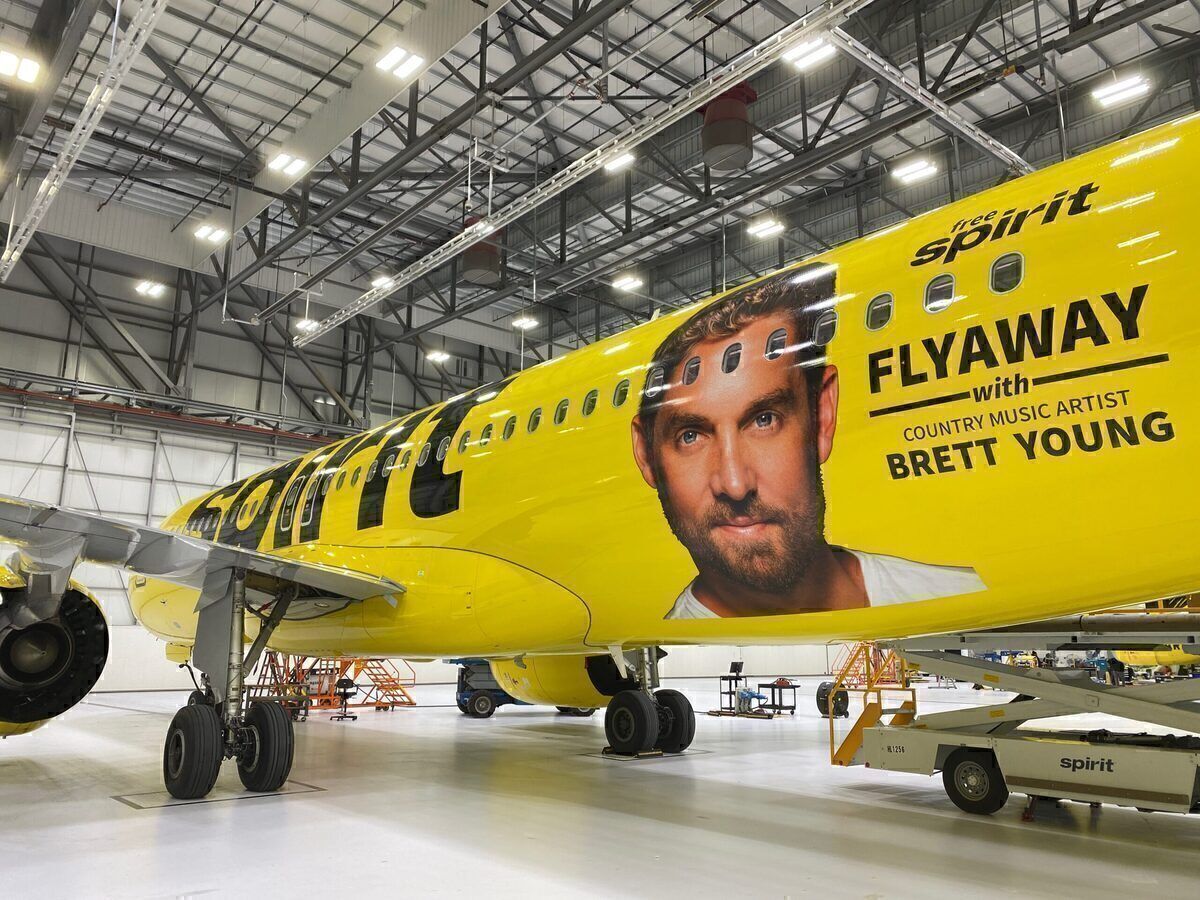 Spirit Airlines Brett Young livery