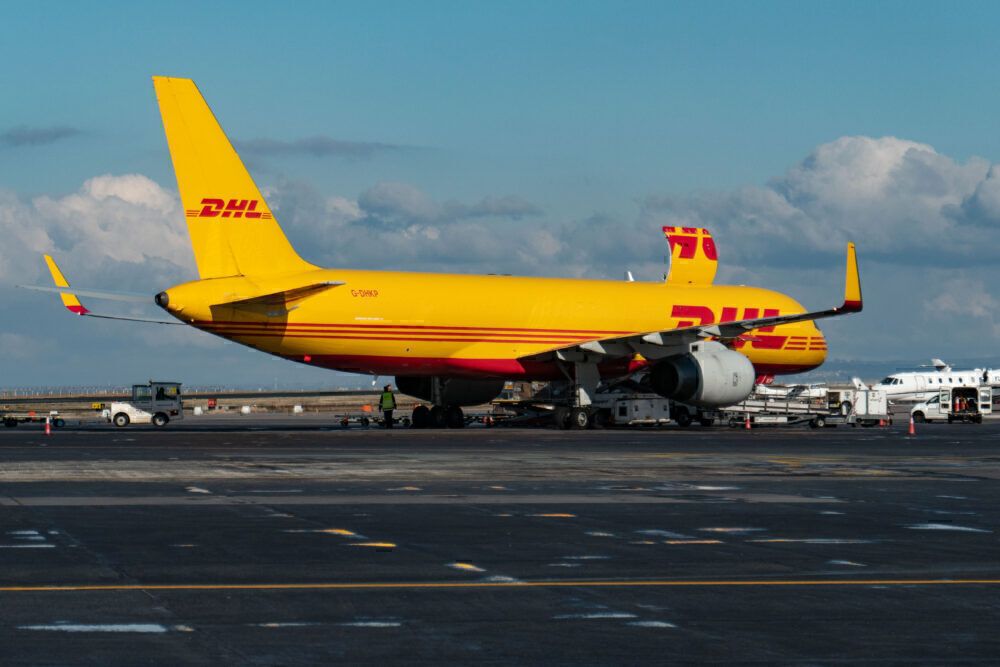 DHL Air Boeing 757 Cargo Plane At Thessaloniki Airport