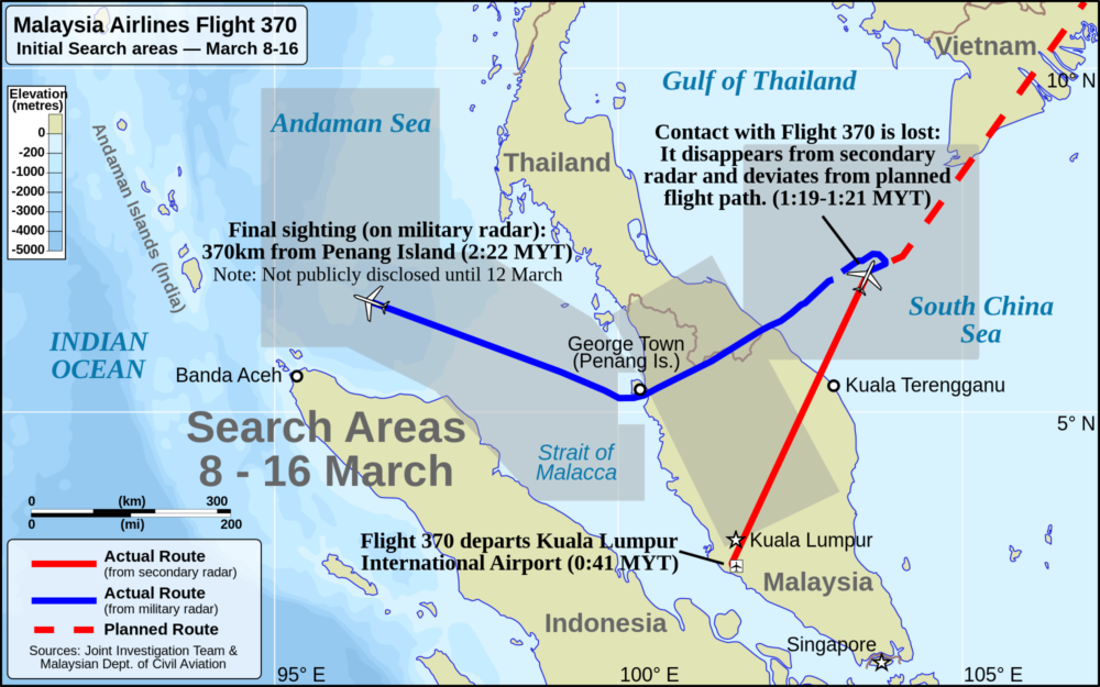 MH370 Map