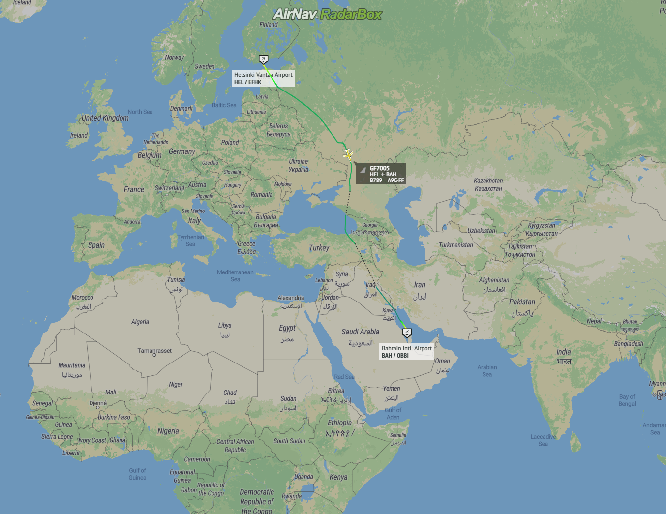 Distance Between Bahrain And India Gulf Air Operates Its 1St Transcontinental Lower Emissions Flight