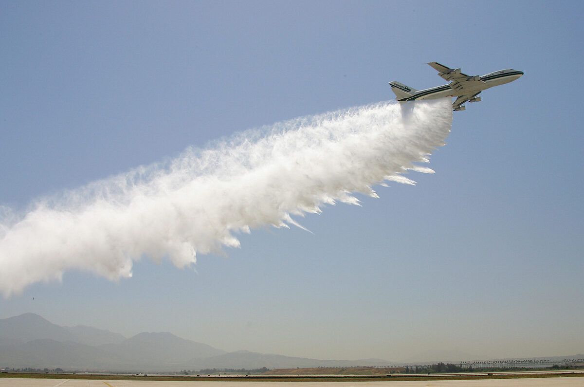 The Evergreen Boeing 747 Supertanker dro