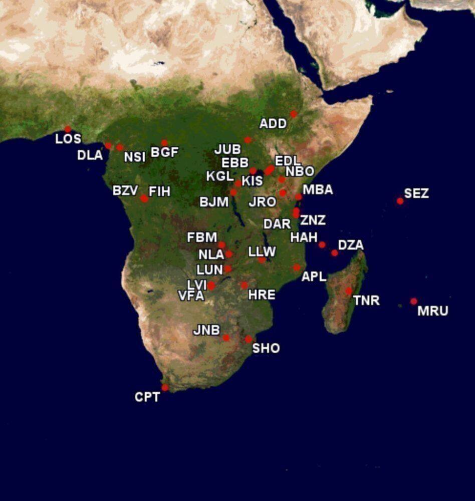 Kenya Airways Embraer routes