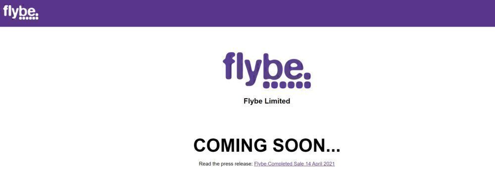Flybe's new website placeholder
