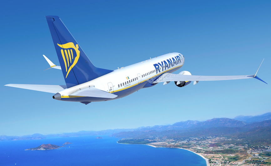 Ryanair Boeing 737 MAX in flight