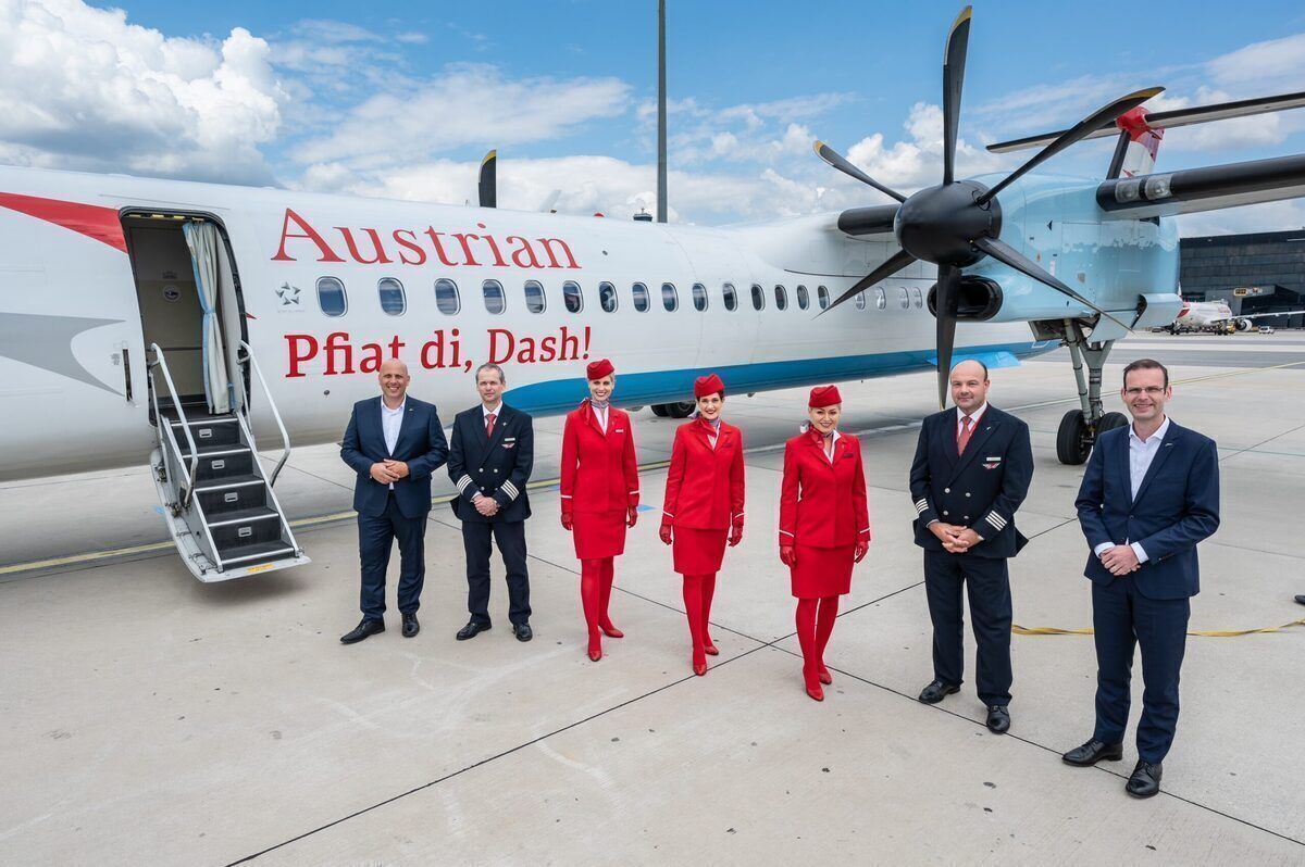 Austrian final Dash 8 flight