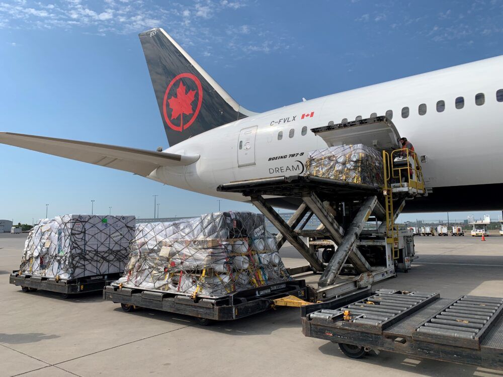 Air Canada India Aid Cargo