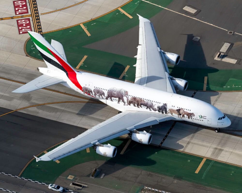 Emirates A380 taxiing